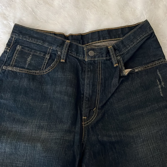 Men's 569 Levi Strauss & CO Dark Blue Denim Shorts - Picture 2 of 5
